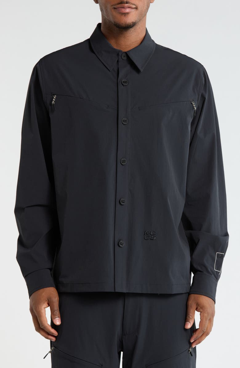 RC Outdoor Supply Gender Inclusive Reyes Water Resistant Shirt Jacket, Alternate, color, Black