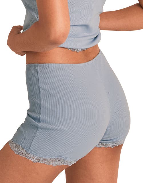 Adore Me Rib Knit Biker Short In Gray
