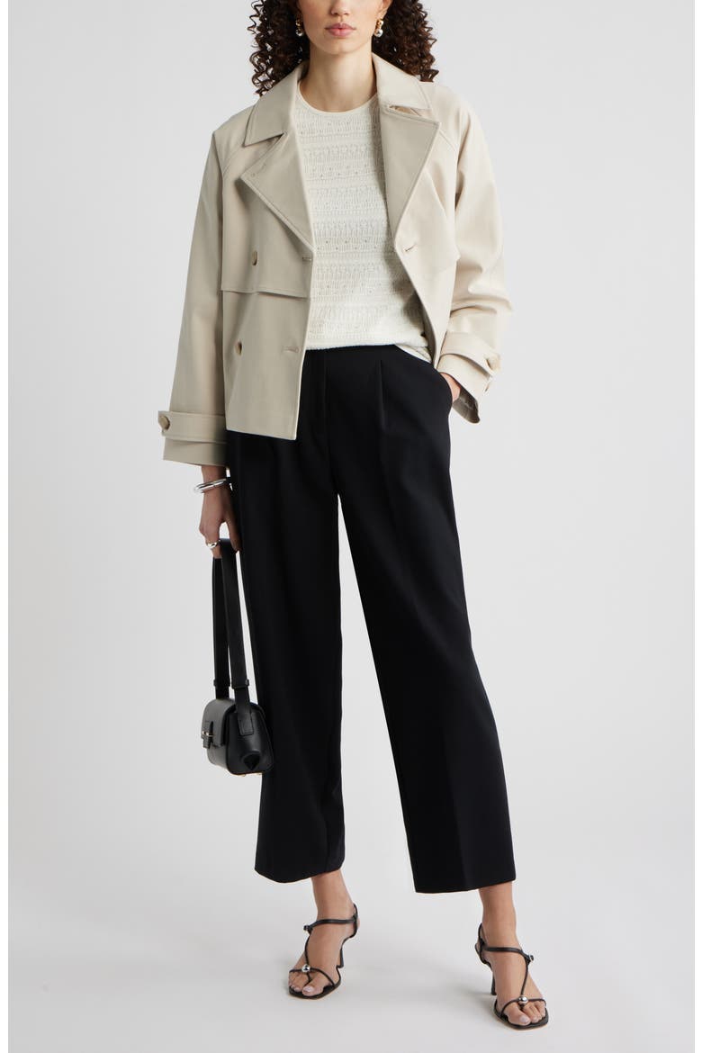 Pointelle Knit Crewneck Sweater, Alternate, color, IVORY TOFU