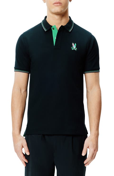 Nate Tipped Pima Cotton Piqué Polo