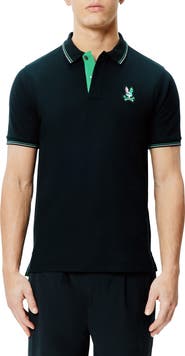 Psycho Bunny Nate Tipped Pima Cotton Piqué Polo