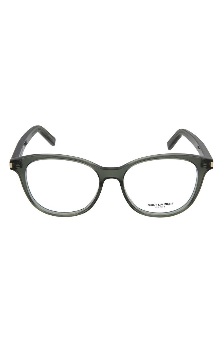Saint Laurent 51mm Classic Round/Oval Optical Frames, Main, color,