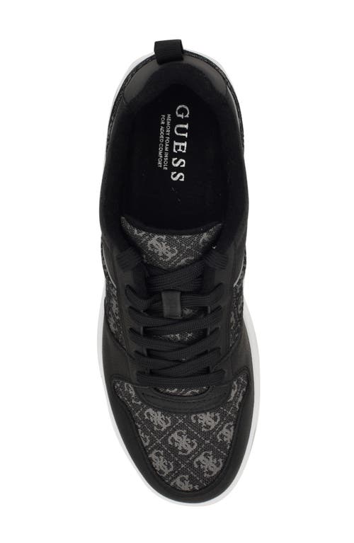 Guess Tyron Monogram Sneaker In Black/silver Logo