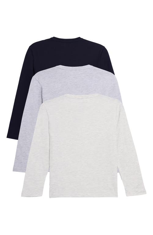 X-ray Xray Kids' 3-pack Long Sleeve Cotton T-shirts In Multi