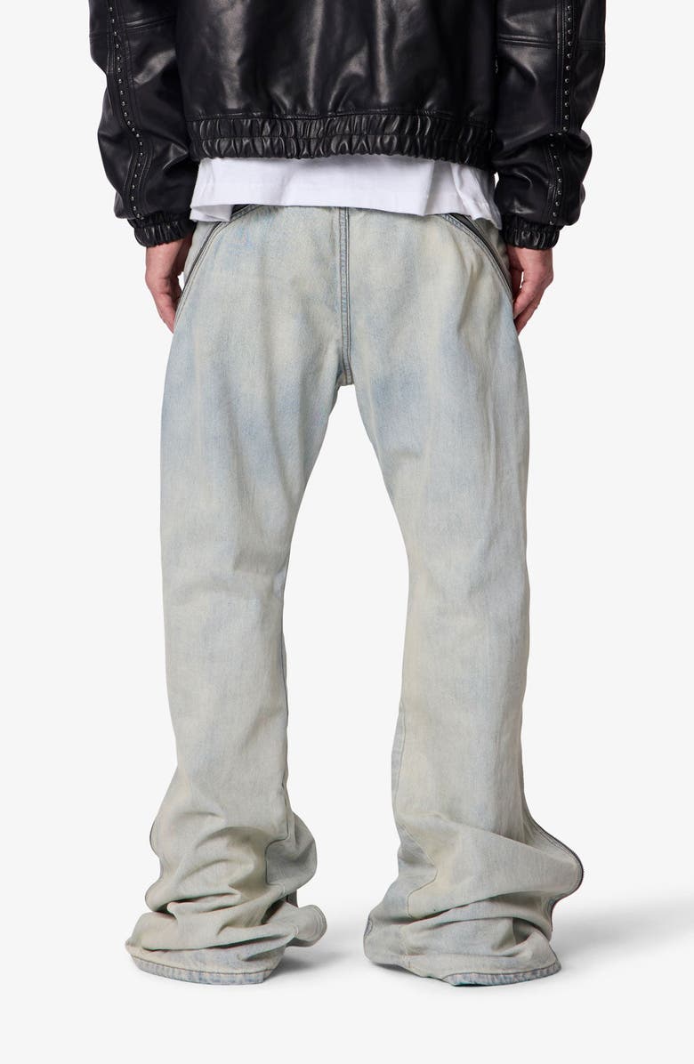 mnml Zipper Extra Flare Leg Jeans, Alternate, color,