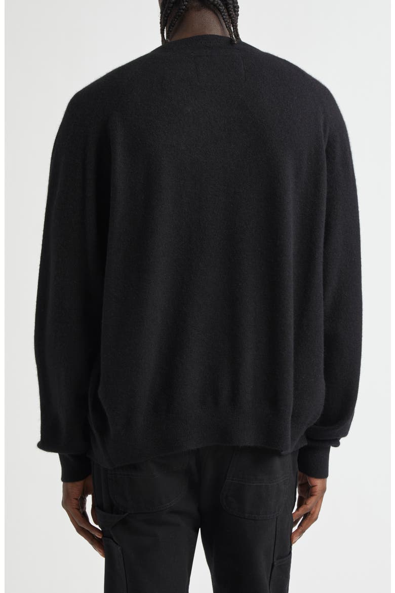 Cashmere Bomber Cardigan, Alternate, color, BLACK