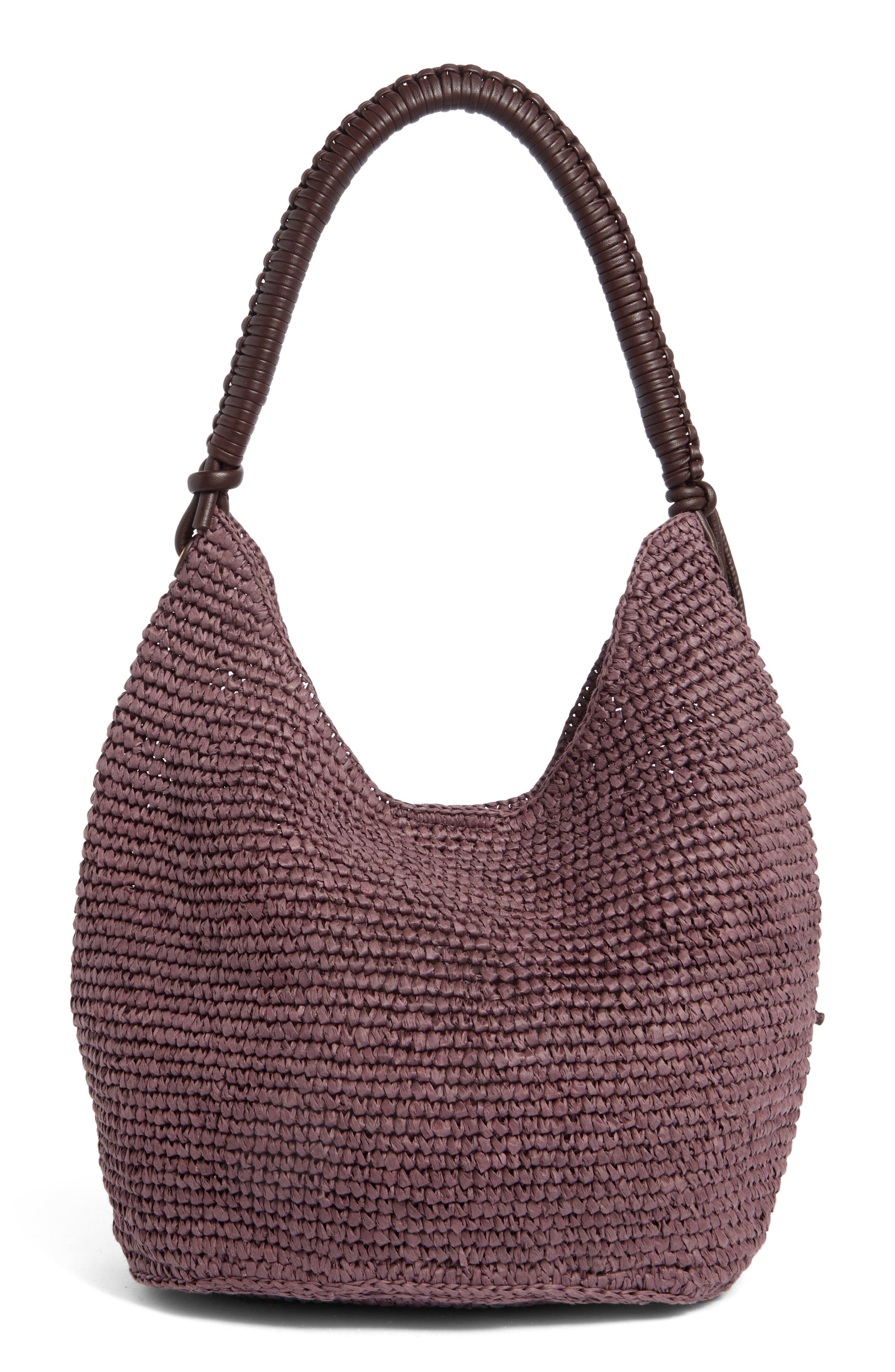 Madewell The Camren Straw Bag, Alternate, color, Chocolate Raisin