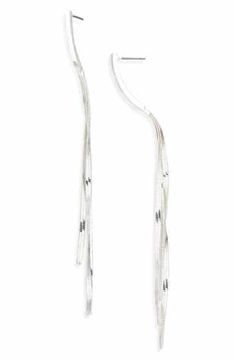 NORDSTROM RACK Snake Chain Tassel Drop Earrings