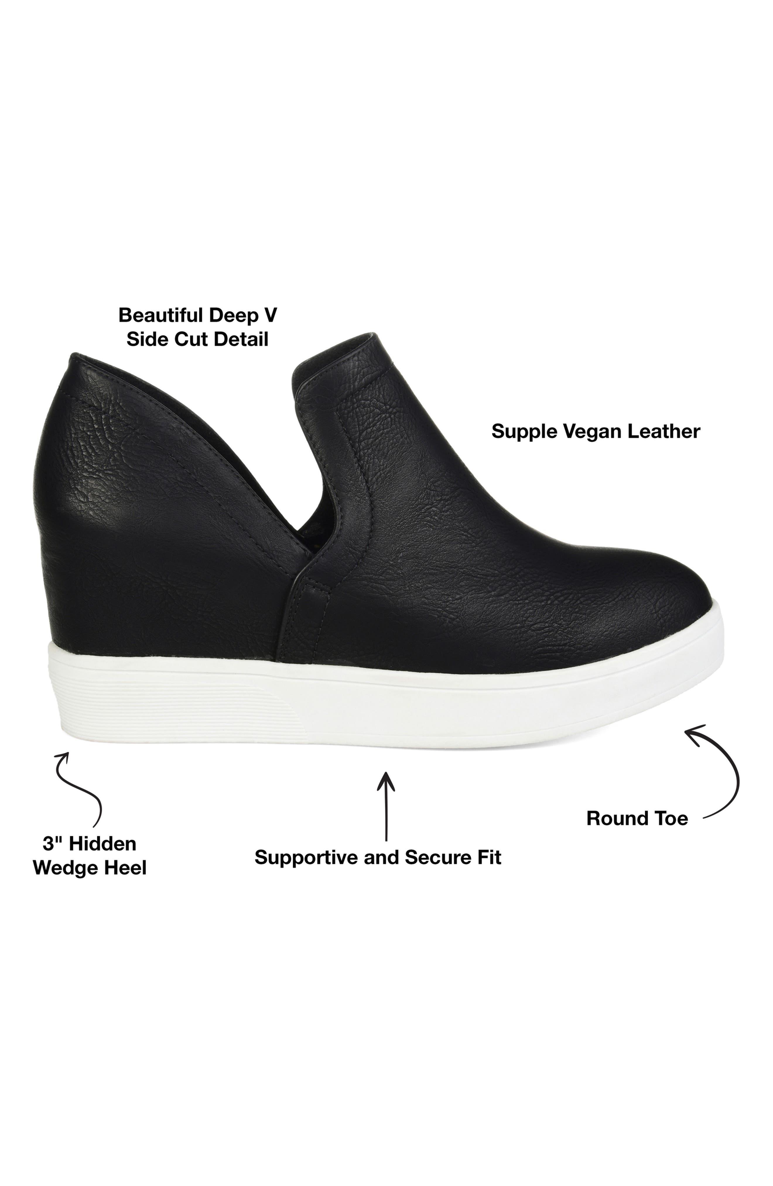 Journee Collection JOURNEE Cardi Wedge Sneaker, Alternate, color, 