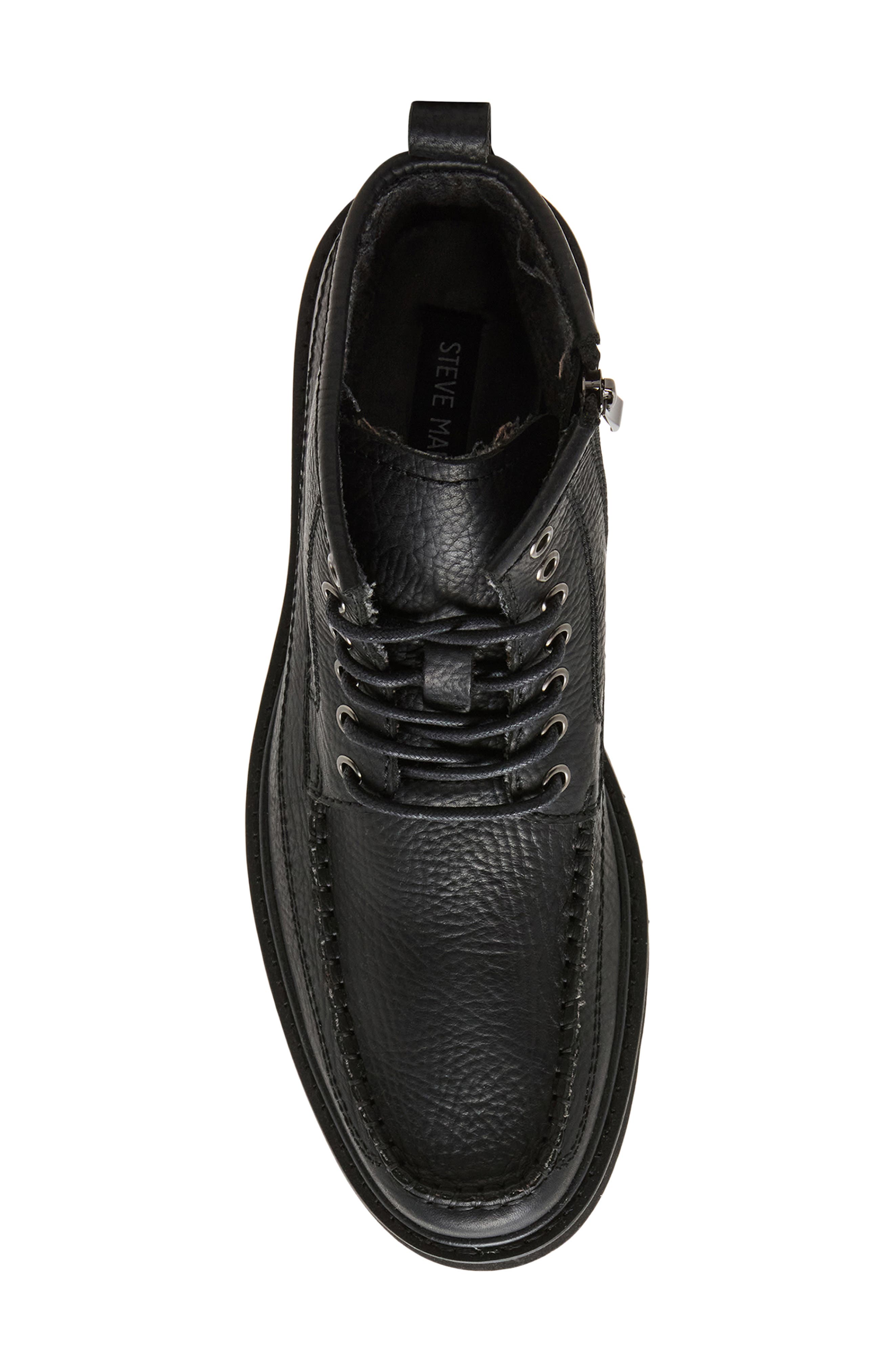Steve Madden Daviston Moc Toe Boot, Alternate, color, Black