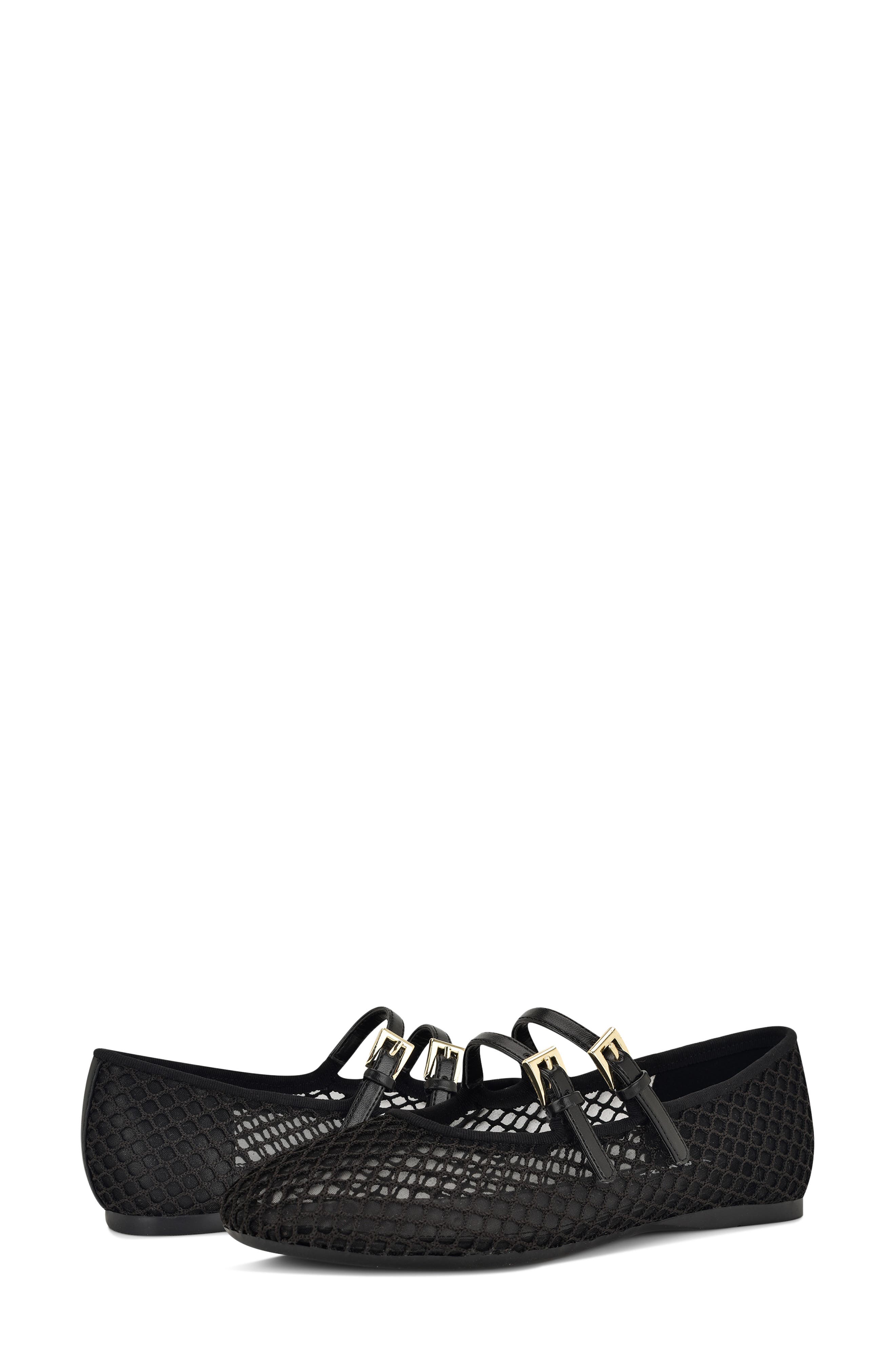 Nine West Keira Mary Jane Flat, Alternate, color, Black