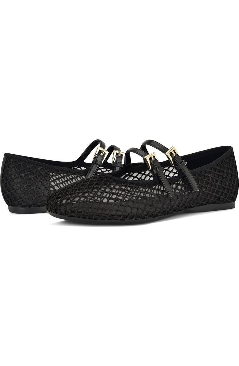 Nine West Keira Mary Jane Flat, Alternate, color, Black