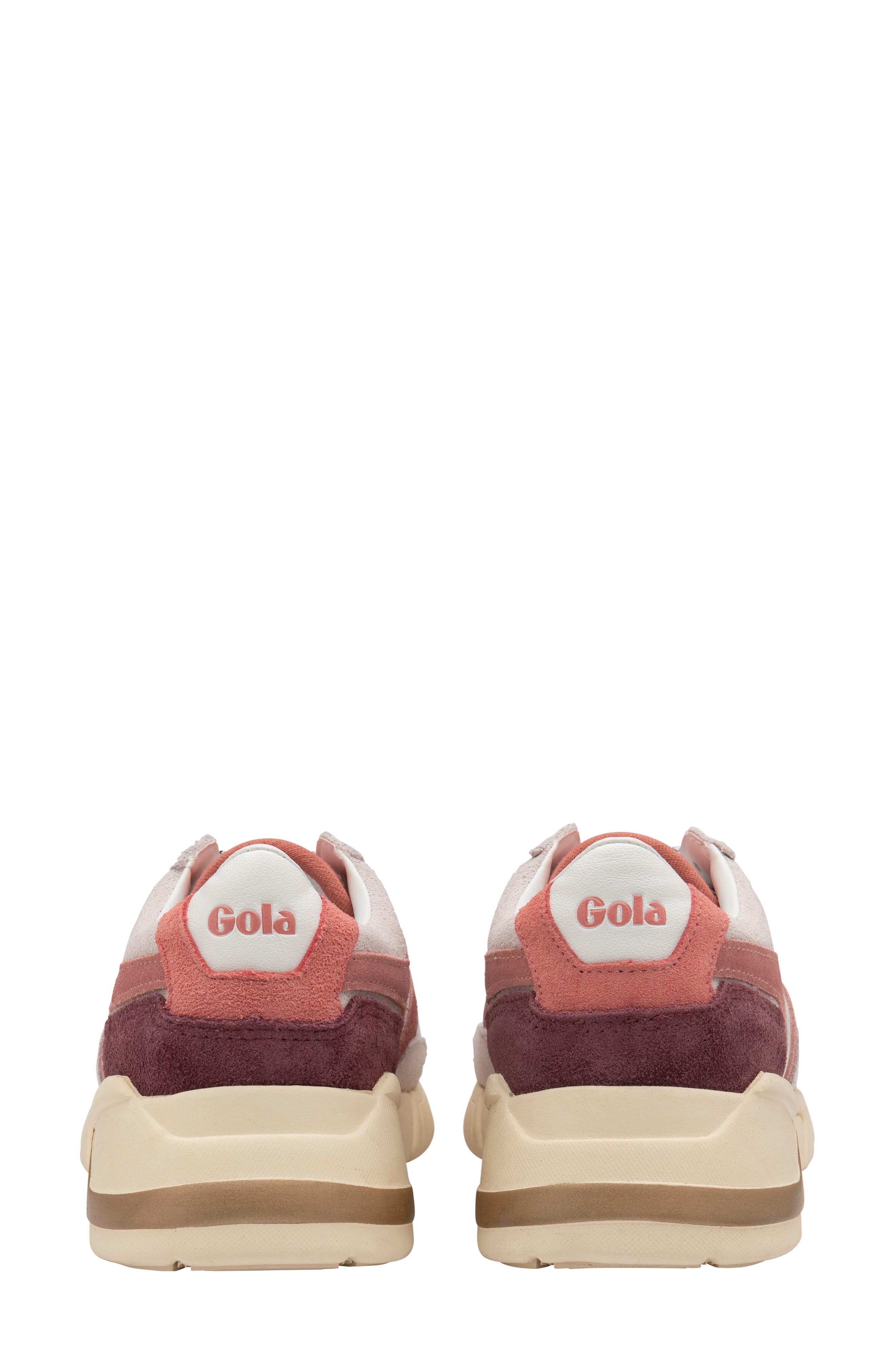 Gola Eclipse Pure Low Top Sneaker, Alternate, color, White/ Dusty Rose/ Coral Pink
