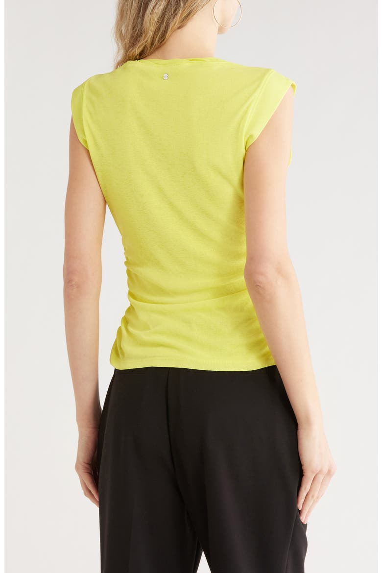 Sleeveless Ruched Knit Top, Alternate, color, LIMEADE