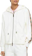 Burberry Check Trim Cotton Zip Hoodie