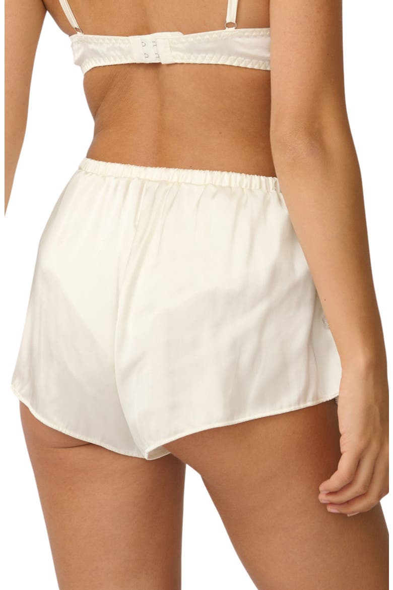Cinderella Lace Trim Satin Tap Shorts, Alternate, color, ANTIQUE
