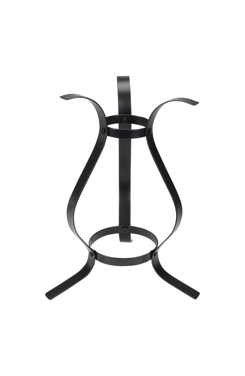 Northlight 12" Black Curved Outdoor Patio Garden Gazing Ball Stand, Main, color, Black