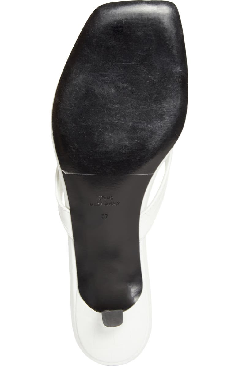 TOTEME Croc Embossed Kitten Heel Flip Flop, Alternate, color, White