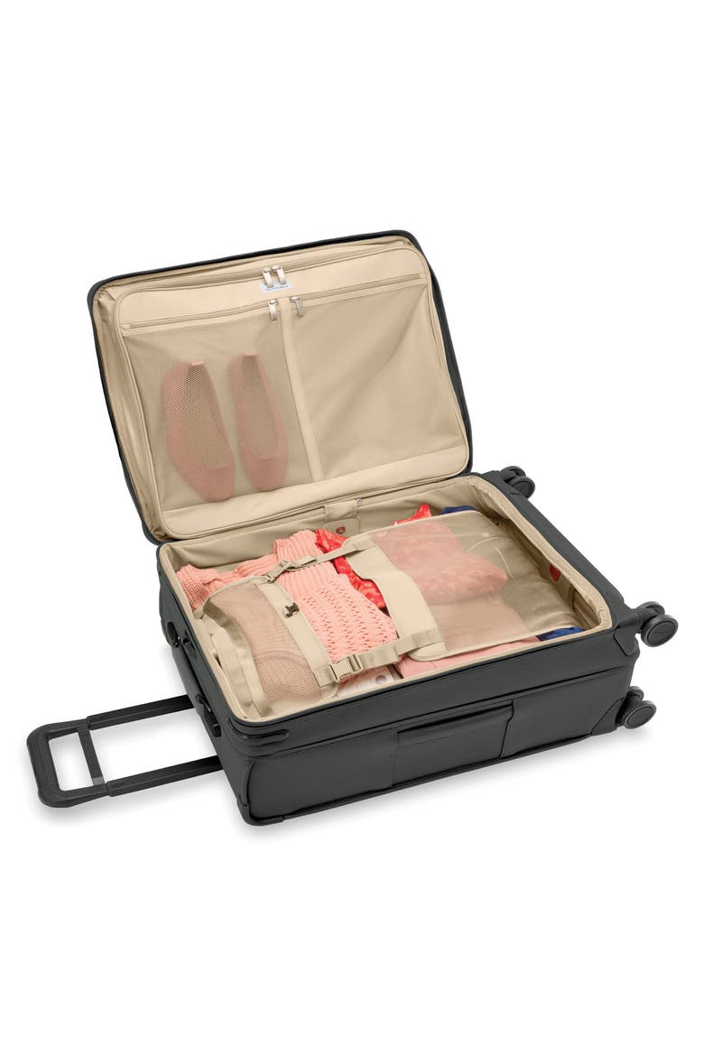Baseline 26-Inch Medium Expandable Spinner Suitcase, Alternate, color, BLACK