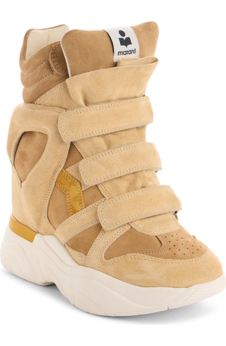 Isabel Marant Balskee Hidden Wedge High Top Sneaker, Main, color, Mube Multicolor Beige