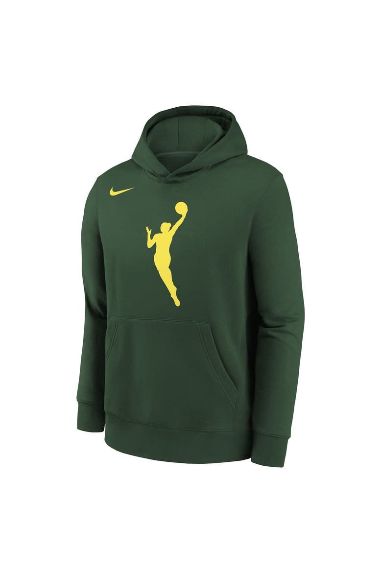 Youth Nike Hunter Green WNBA Logo Essential Team Pullover Hoodie, Alternate, color, Hunter Green