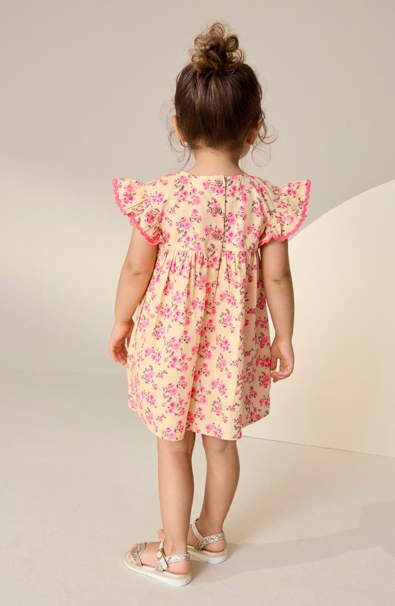 NEXT Kids' Ditsy Cotton Dress, Alternate, color, Yellow