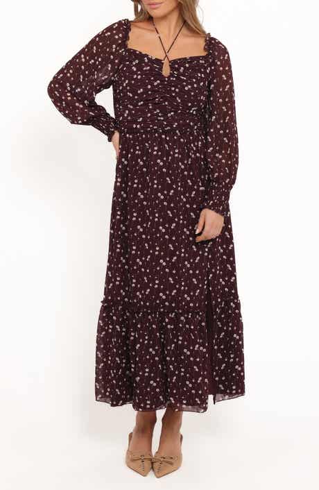 Petal & Pup Keziah Floral Long Sleeve Midi Dress