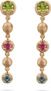 Eloise Jewelry Flore Energy Cascade Earrings Green - Pink - Blue