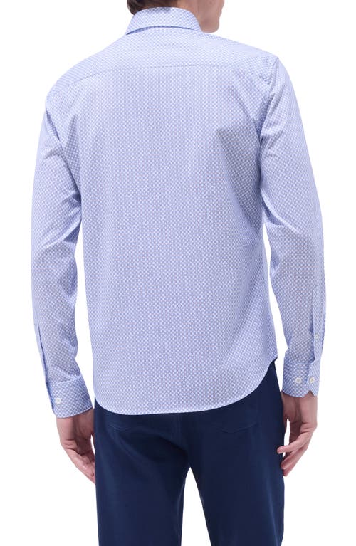 Bugatchi James Ooohcotton® Mosaic Print Button-up Shirt In Sky