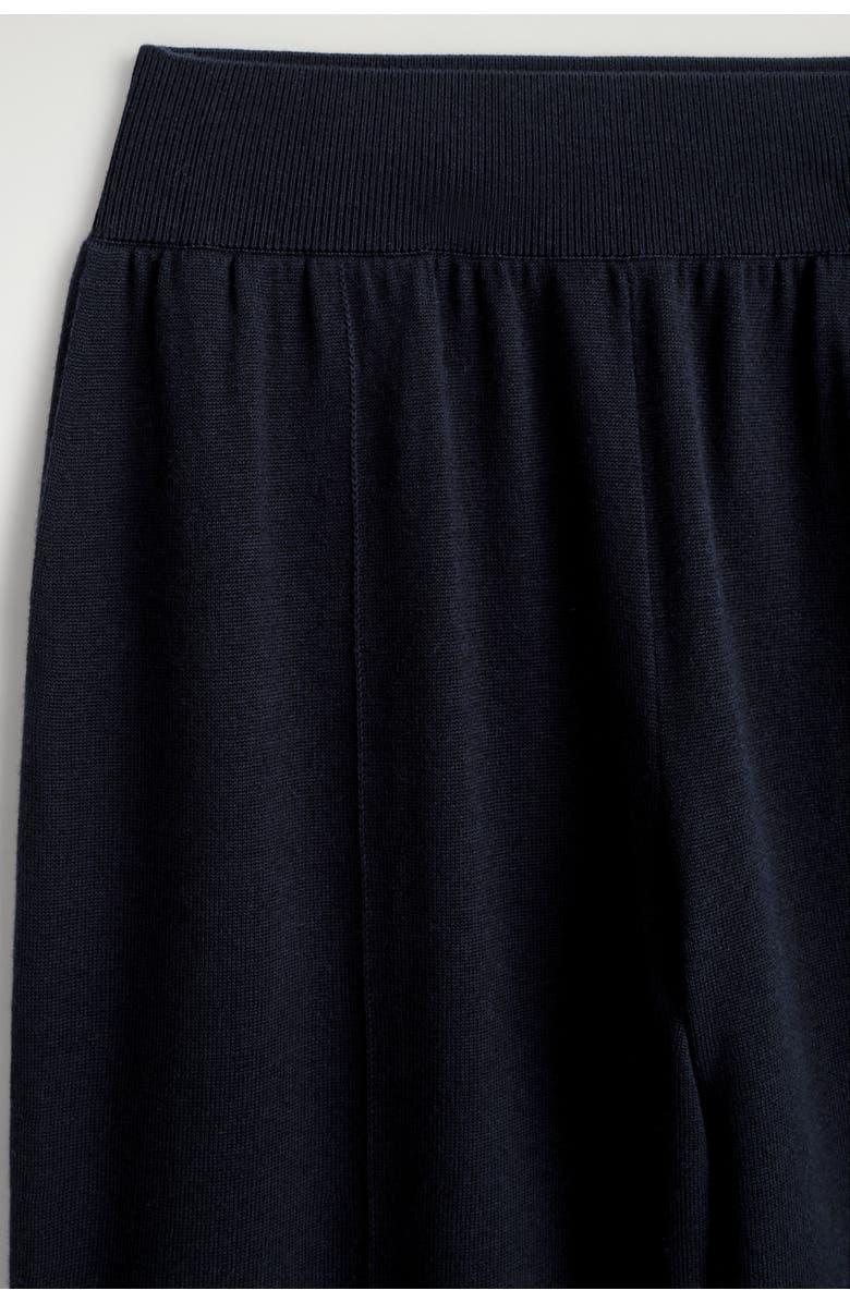 COS Elasticized Merino Wool Pants, Alternate, color, Navy