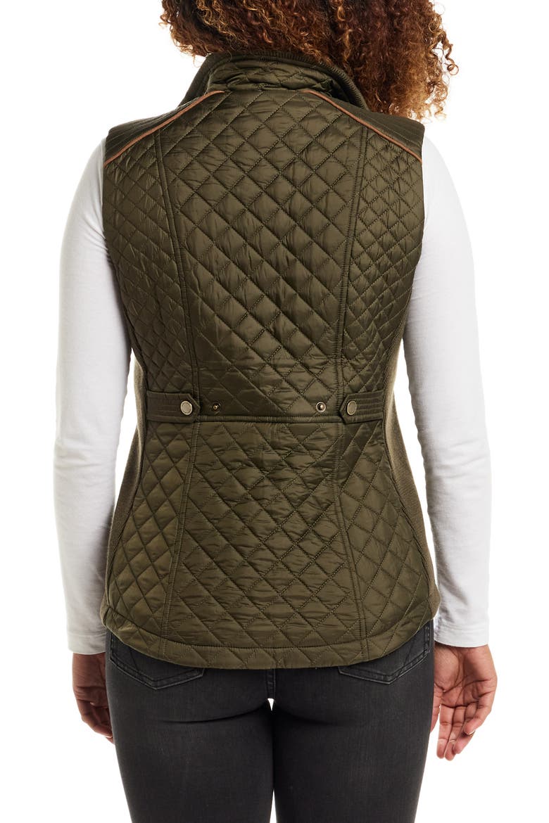 Quilted Vest, Alternate, color, OLIVE