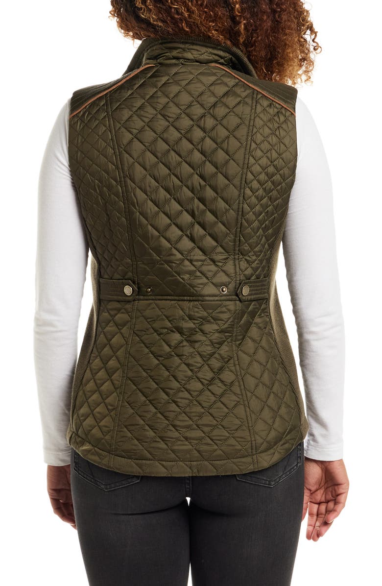 Gallery Quilted Vest, Alternate, color, Olive