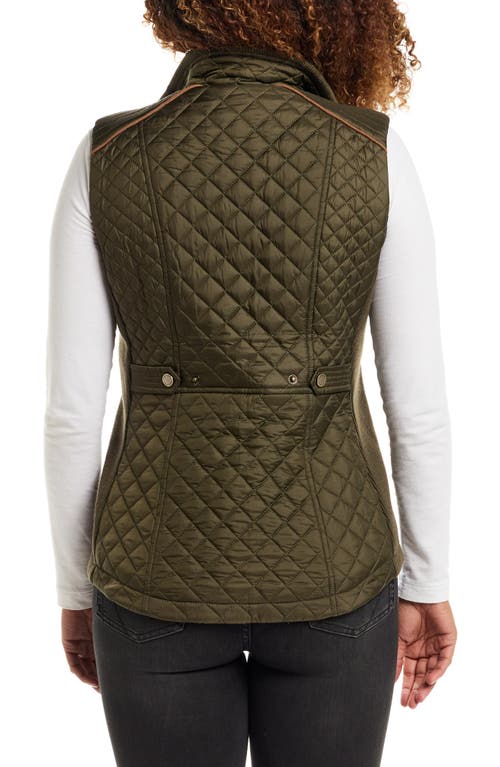 Gallery Quilted Vest In Green