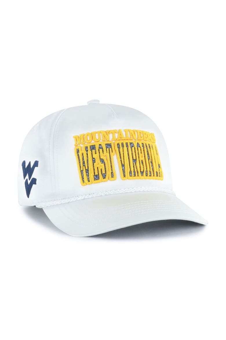 Women's '47 White West Virginia Mountaineers Outspoken Hitch Adjustable Hat, Main, color, White