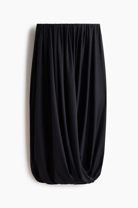 Bubble-hem Maxi Skirt