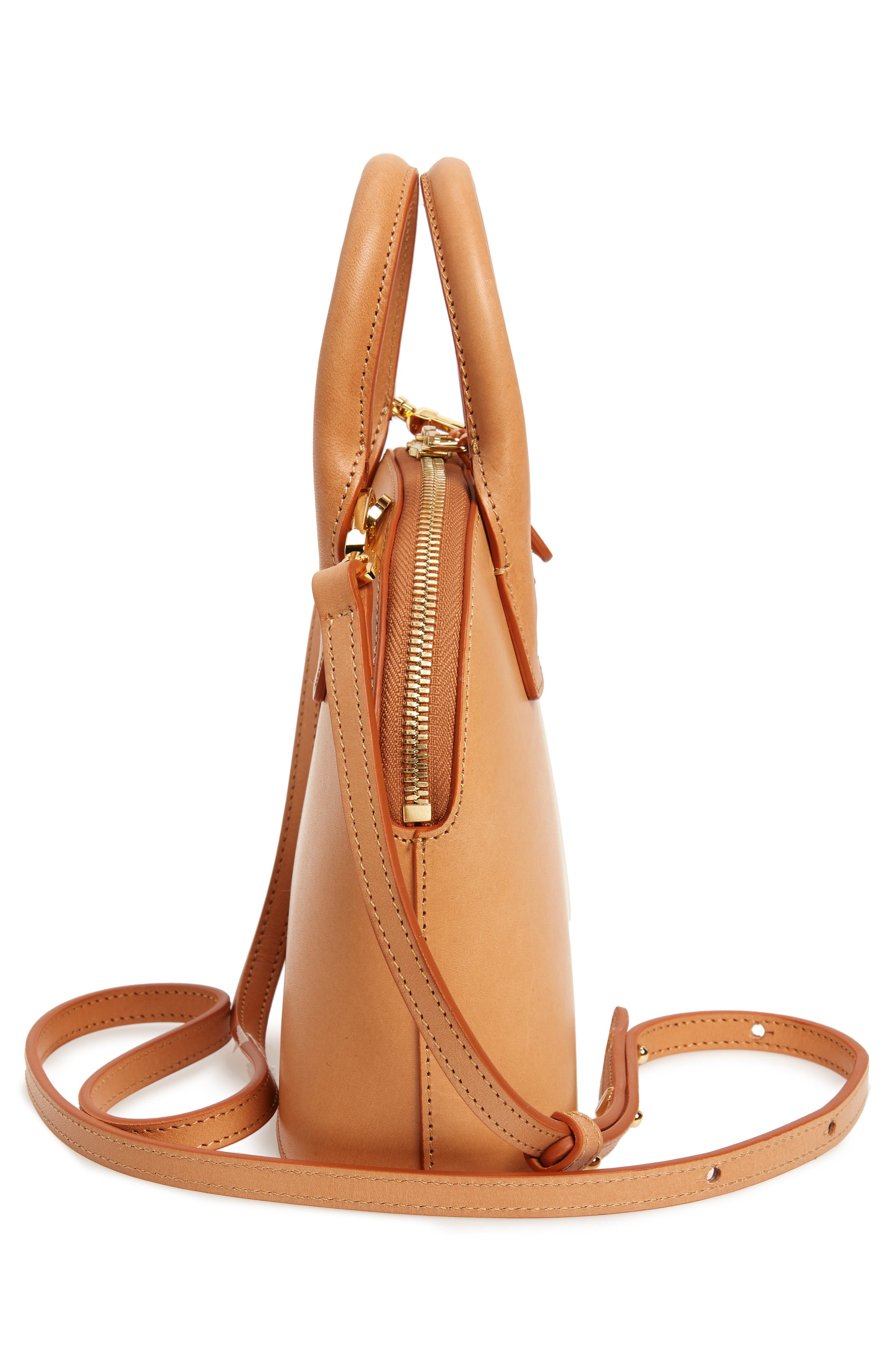 Mansur Gavriel Mini Top Handle Rounded Leather Bag, Alternate, color, 