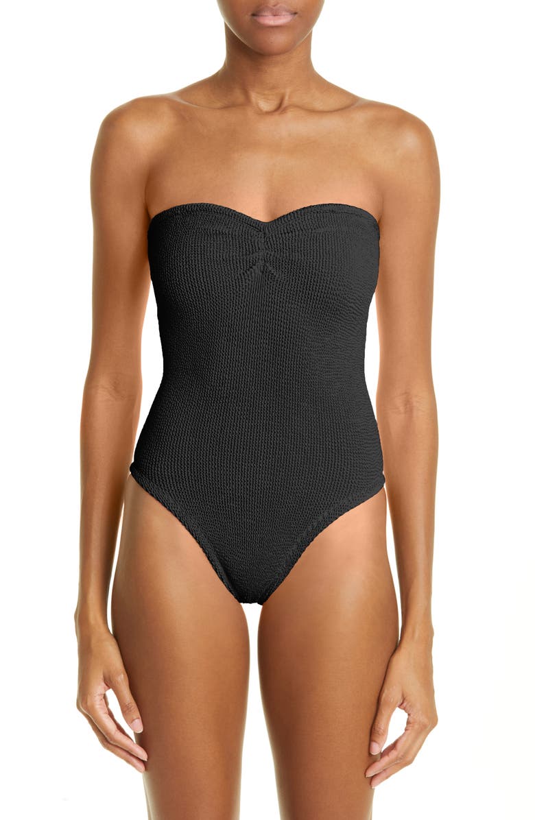 Hunza G Brooke One-Piece Strapless Swimsuit, Main, color,