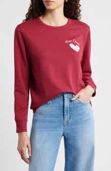 Caslon® Mon Cheri Chenille Embroidered Sweatshirt