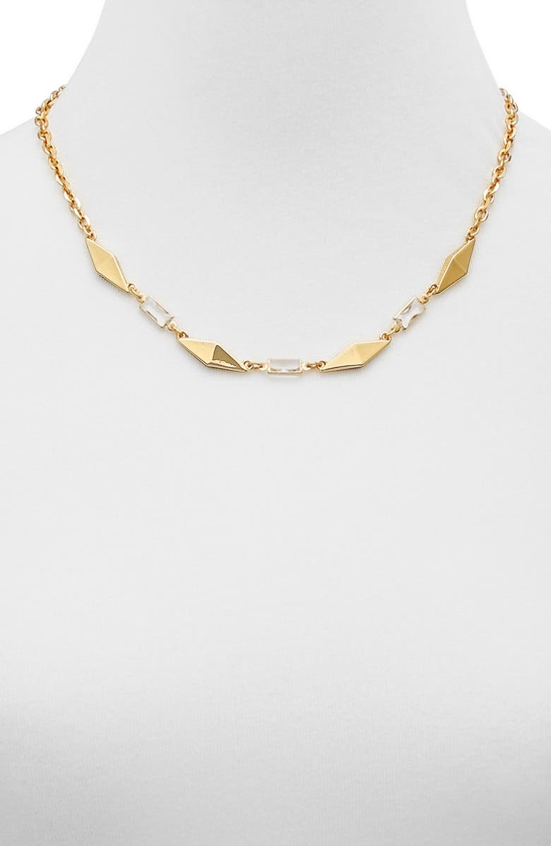 Vince Camuto Frontal Link Necklace, Alternate, color, Gold
