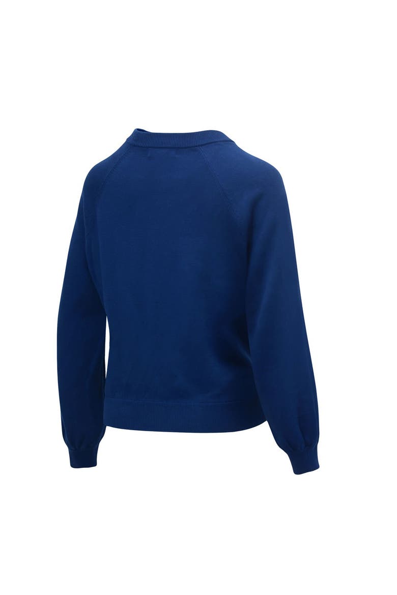 Women's Lauren James Navy Dallas Cowboys Wordmark Star Raglan Pullover Sweater, Alternate, color, Navy