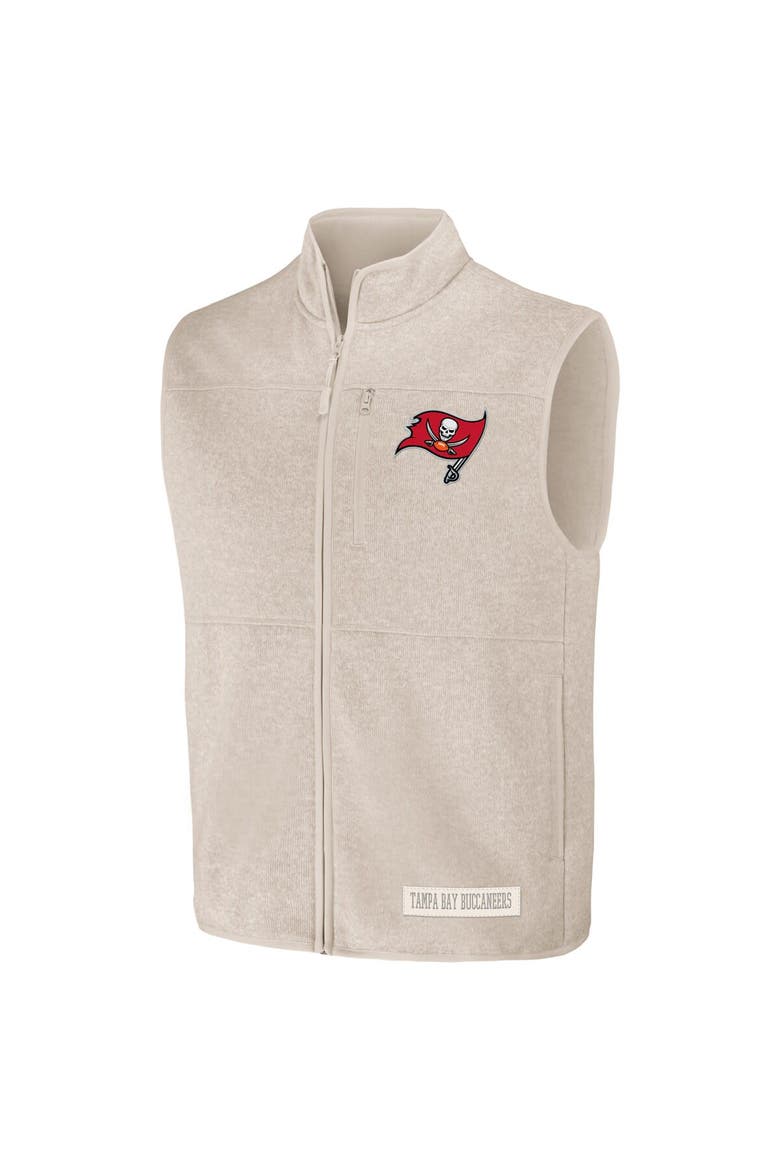 Men's NFL x Darius Rucker Collection by Fanatics  Oatmeal Tampa Bay Buccaneers Full-Zip Sweater Vest, Alternate, color, Oatmeal