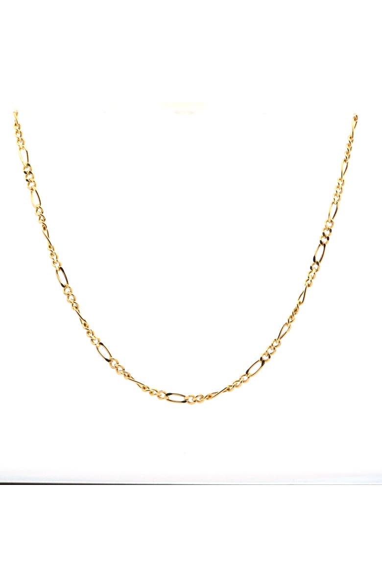 Ancona Jewelry 14K Figaro Rope Link 4mm 20in 8g Chain Necklace, Alternate, color, Yellow Gold