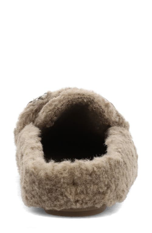 Mia Harmonie Faux Shearling Bit Slipper In Brown