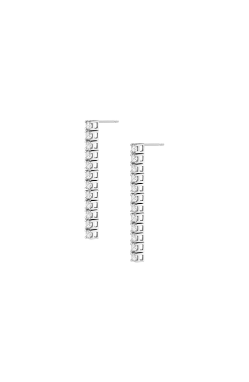 Aurate New York Lab Grown Sapphire Tennis Earrings In Metallic