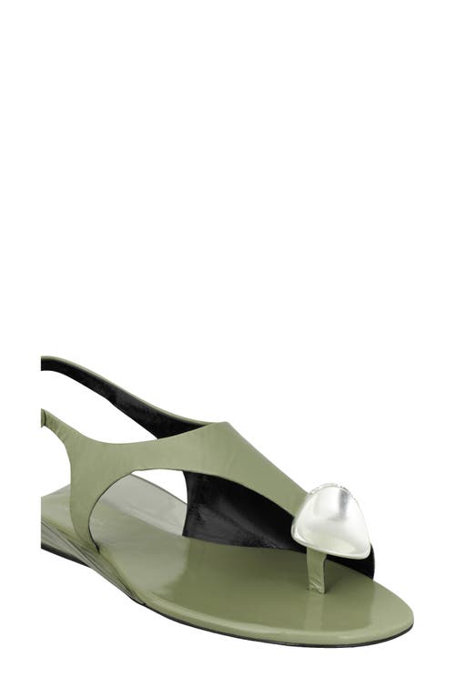 Tory Burch Patos Asymmetric Slingback Sandals In Green