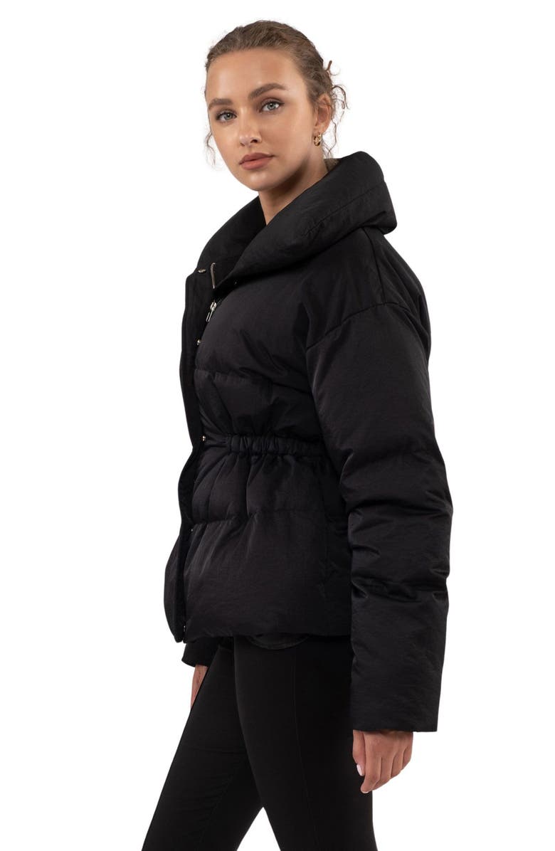Blu Pepper Waist Puffer Jacket, Alternate, color,