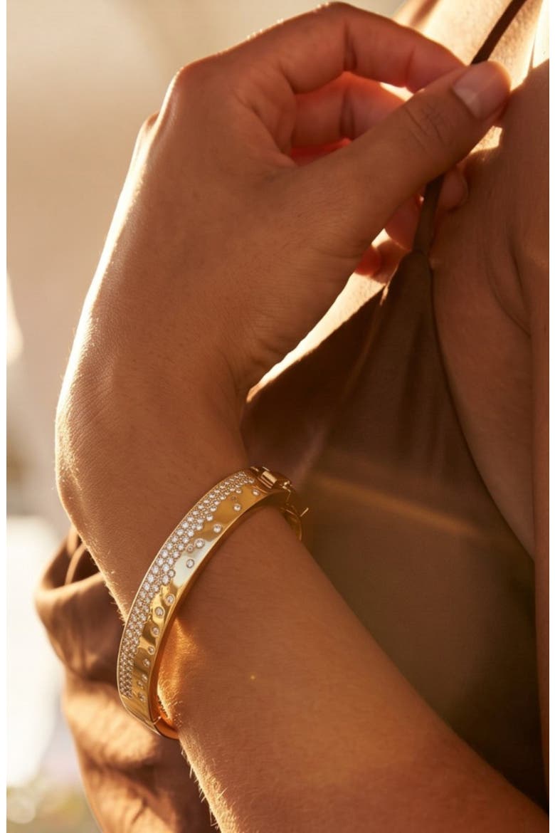 Champagne Fizz Bangle Bracelet, Alternate, color, Gold