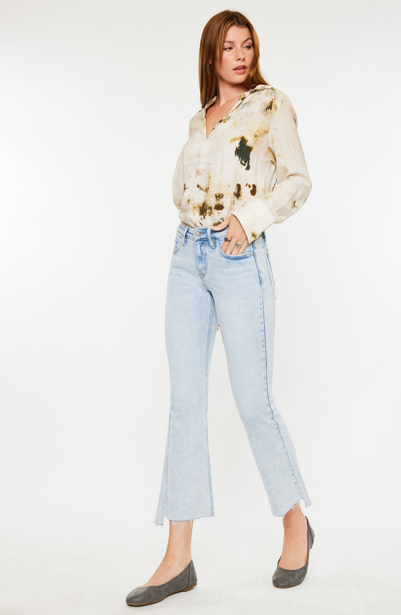 KanCan Elsie Mid Rise Cropped Flare Jeans, Alternate, color, 