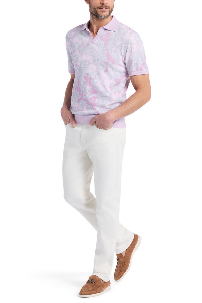 Kirkstall Polo Sweater, Alternate, color, LIGHT PINK