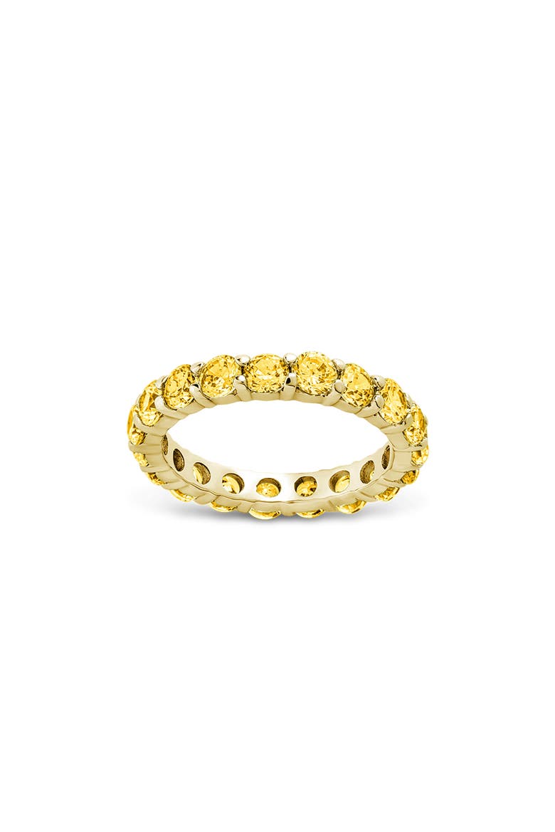 Gracie Cubic Zirconia Eternity Ring, Main, color, GOLD/ CANARY